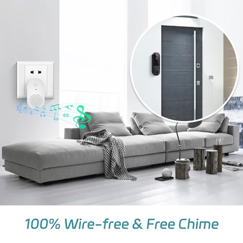 Occuwave 1080P Video Doorbell Camera Wireless, Chime Ringer Included, Cloud Storage, Live View, 2-Way Audio, Night Vision, 2.4G WiFi, Battery Powered, AI Human Detection, Indoor Outdoor Surveillance