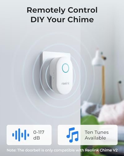 REOLINK 5MP Video Doorbell Wi-Fi Camera with Chime, 3:4 Head-to-Toe View, 180°View, 5/2.4 GHz Wi-Fi, 2-Way Audio, Person/Package Detection, Waterproof, Smart Alerts, Works NVR(Wired)
