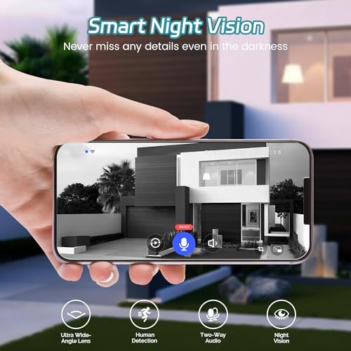 Occuwave 1080P Video Doorbell Camera Wireless, Chime Ringer Included, Cloud Storage, Live View, 2-Way Audio, Night Vision, 2.4G WiFi, Battery Powered, AI Human Detection, Indoor Outdoor Surveillance