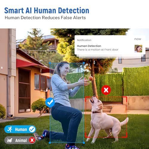 Guggre 1080P Smart Video Doorbell Camera with Chime, Intelligent AI Human Detection, Cloud Storage, Two-Way Audio, IR Night Vision, Battery Powered, Indoor/Outdoor Surveillance, Live View
