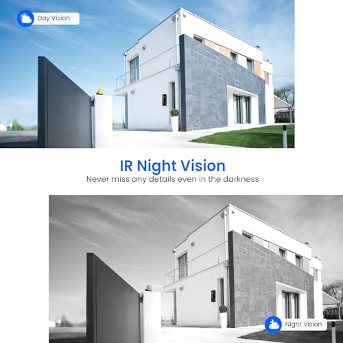 CutePanda Video Doorbell Camera Wireless with Chime Ringer, Smart AI Human Detection, Home Security System, Cloud Storage, Live View, 2-Way Audio, Night Vision, 2.4G WiFi, Battery Powered