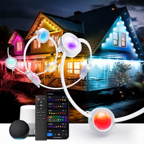 Smart 100ft Outdoor LED Lights for Home Automation