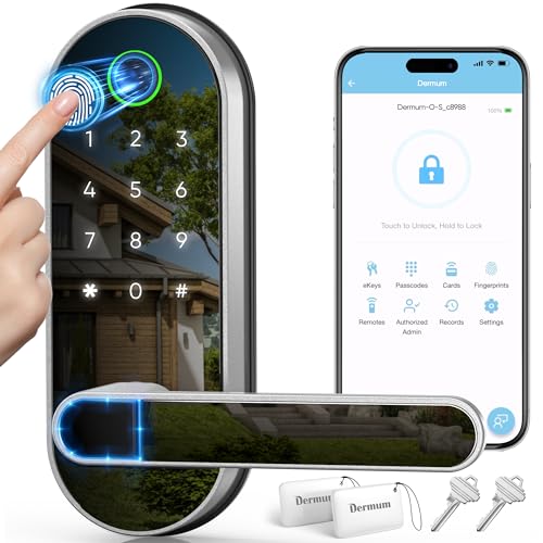Fingerprint Smart Lock with Code Passcode (Silver)