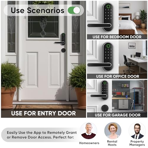 Fingerprint Smart Lock with Code Passcode (Silver)