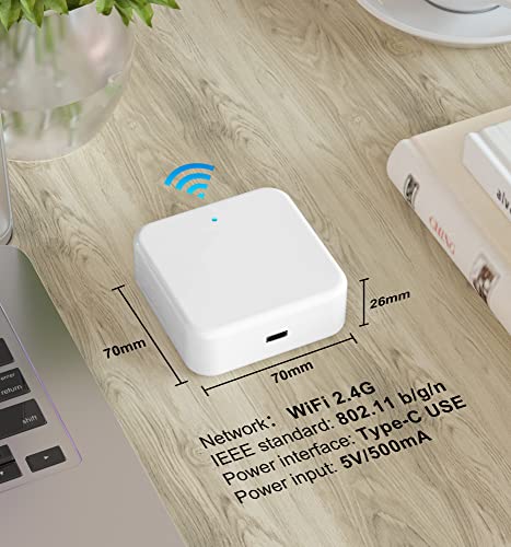 Veise G2 Gateway, Smart Lock WiFi Gateway, Paired with Smart Door Lock to Realize APP Remote Control, Compatible with DD Lock APP and TT Lock APP