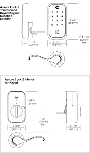 Yale Assure Lock 2 - Black Touchscreen Deadbolt