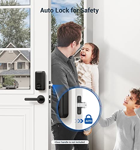 Veise Matte Black Fingerprint Keyless Door Lock