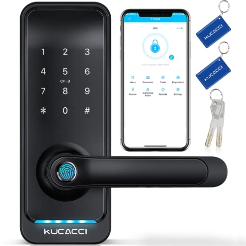 Kucacci WiFi Smart Keyless Door Lock - Black