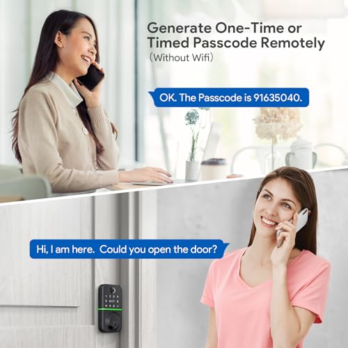 Smart Keyless Deadbolt Lock with Fingerprint and App