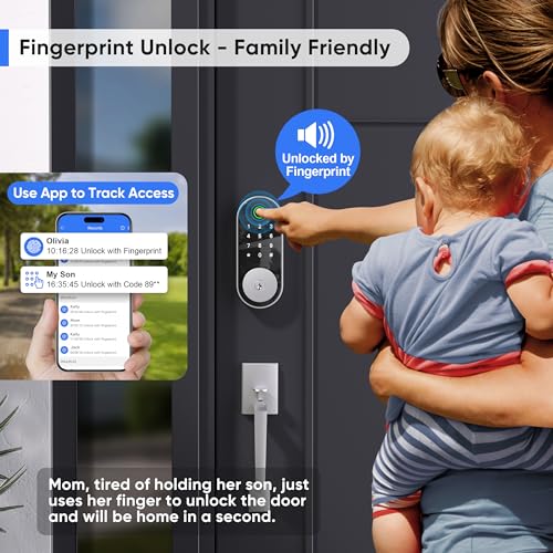 Smart Fingerprint Deadbolt Lock with Keypad Access