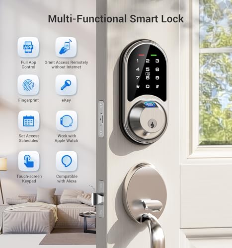 Veise Smart Fingerprint Door Lock - 7-in-1 Keyless Entry