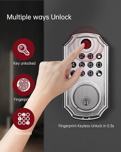 Smart Fingerprint Keyless Front Door Lock