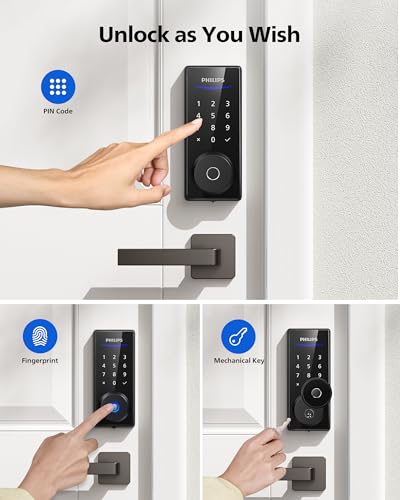 Fingerprint Electronic Door Lock with Touchscreen Keypad