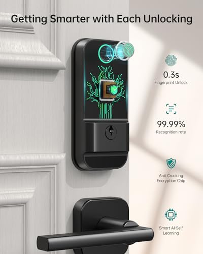 Smart Fingerprint Door Lock with Bluetooth & Alexa