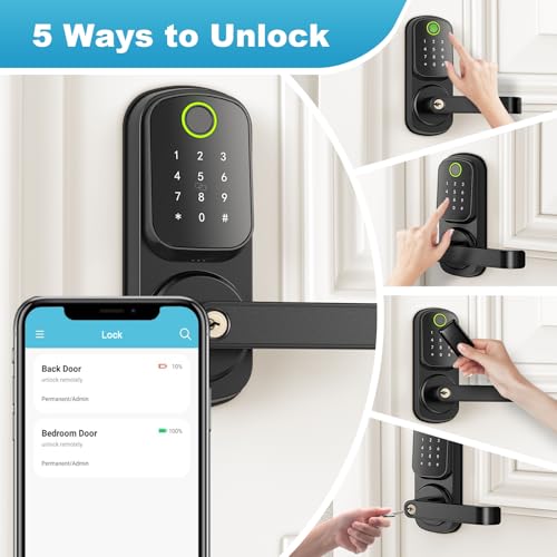 Smart Keyless Entry Door Lock with Handle