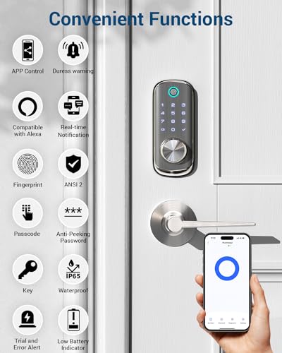 WiFi Smart Fingerprint Door Lock with Remote Control