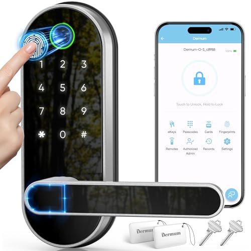 Fingerprint Smart Lock with Code Passcode (Silver)