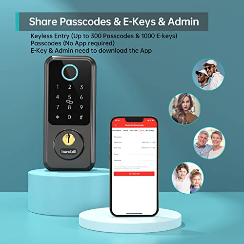 Hornbill Smart Lock with Keyless Entry Handle