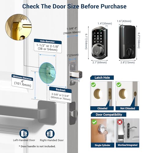 Veise Smart Deadbolt: Keyless Entry with App Control