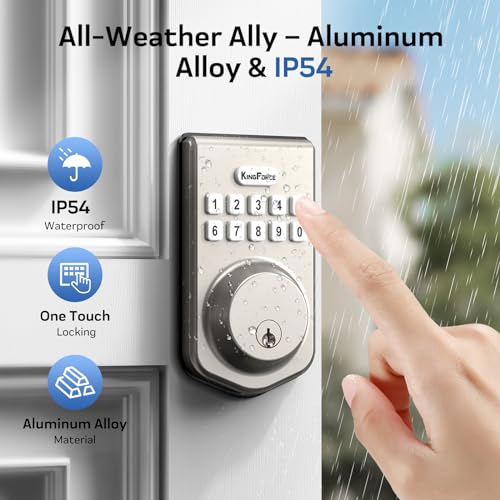 KingForce Keyless Smart Deadbolt Lock with Keypad