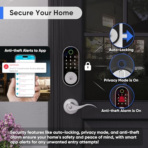 Smart Fingerprint Deadbolt Lock with Keypad Access