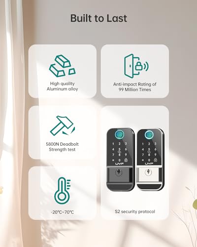 Smart Fingerprint Door Lock with Bluetooth & Alexa