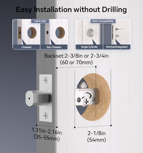 Matte Black Keyless Entry Deadbolt Lock Set