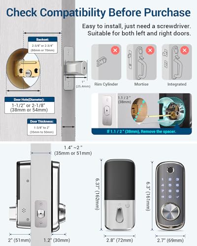 WiFi Smart Fingerprint Door Lock with Remote Control