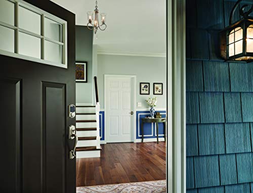 SCHLAGE Camelot Smart Deadbolt with Alarm, Satin Nickel