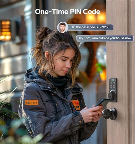 Matte Black Keyless Entry Deadbolt Lock Set