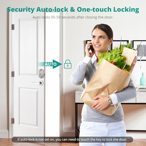 AkaGear Smart Keyless Entry Door Lock - Satin Nickel