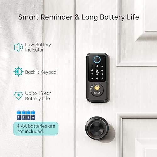 Smart Keyless Entry Deadbolt Lock with Handle