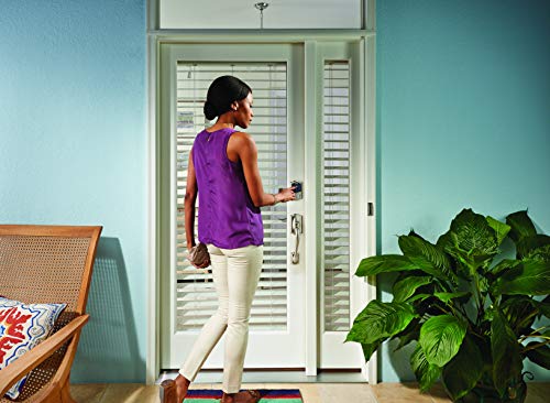 SCHLAGE Camelot Smart Deadbolt with Alarm, Satin Nickel