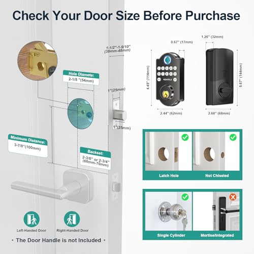 Keyless WiFi Smart Deadbolt Lock with Fingerprint