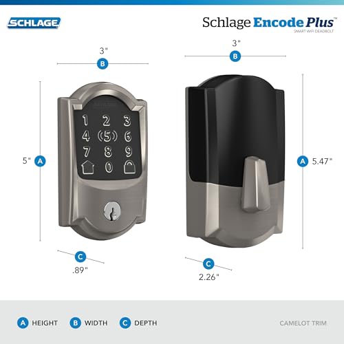 Schlage Encode Plus Smart Lock - Satin Nickel