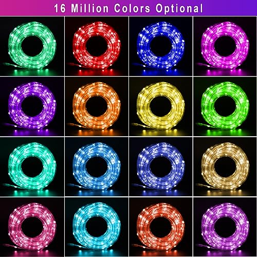 16FT Smart LED Outdoor Rope Lights - Music Sync