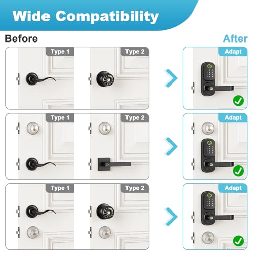 Smart Keyless Entry Door Lock with Handle