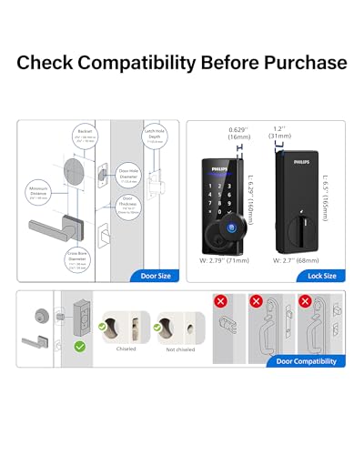 Fingerprint Electronic Door Lock with Touchscreen Keypad