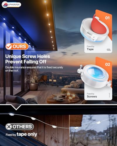 Smart 100ft Outdoor LED Lights for Home Automation