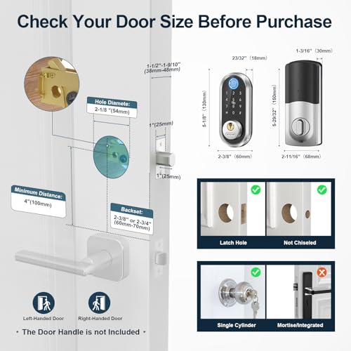 SMONET Fingerprint Smart Deadbolt with Keypad