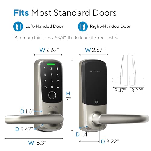 ULTRALOQ Latch 5 WiFi Smart Fingerprint Door Lock