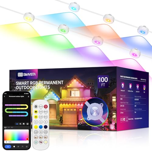 SMAVISTA 100ft Smart Outdoor RGB LED Lights