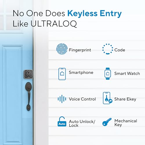 ULTRALOQ U-Bolt Pro Fingerprint Smart Door Lock