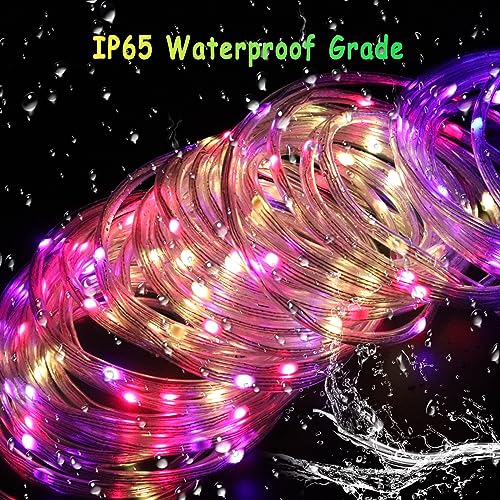 16FT Smart LED Outdoor Rope Lights - Music Sync