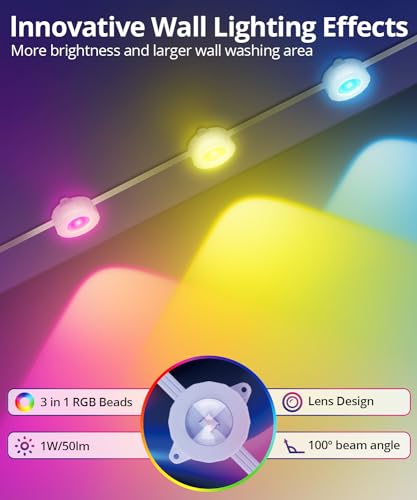 SMAVISTA 100ft Smart Outdoor RGB LED Lights