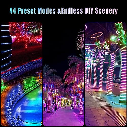 16FT Smart LED Outdoor Rope Lights - Music Sync