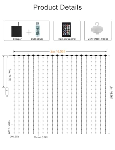 Smart Curtain Lights with APP & Remote Control
