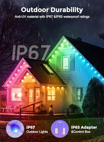 Minetom WiFi Smart Outdoor String Lights, 100FT