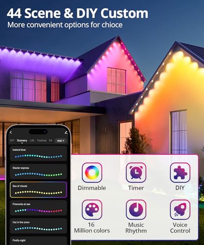 SMAVISTA 100ft Smart Outdoor RGB LED Lights