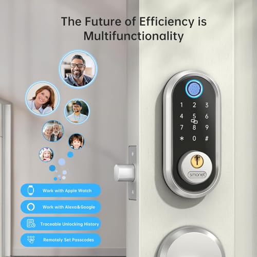 SMONET Fingerprint Smart Deadbolt with Keypad